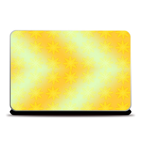 Laptop Skins, Seamless Yellow Flowers Laptop Skin
