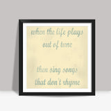 Out of Tune bg Square Art Prints