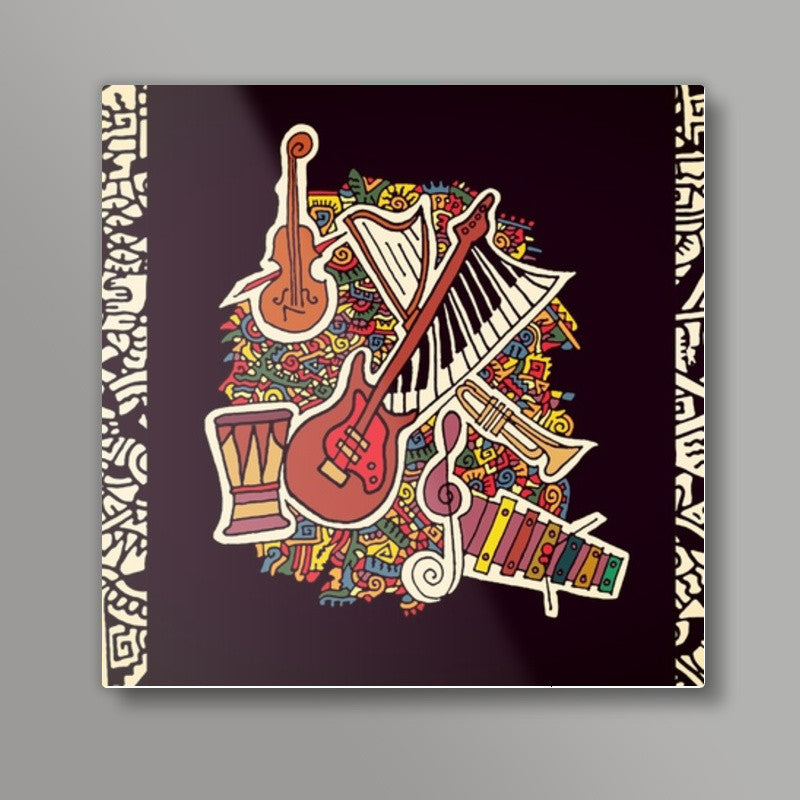 Music Zenscrawl Square Art Prints