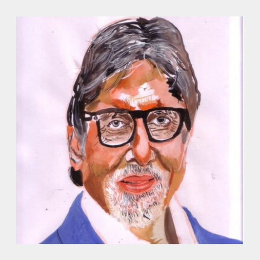 Amitabh Bachchan is dedicated to his craft Square Art Prints