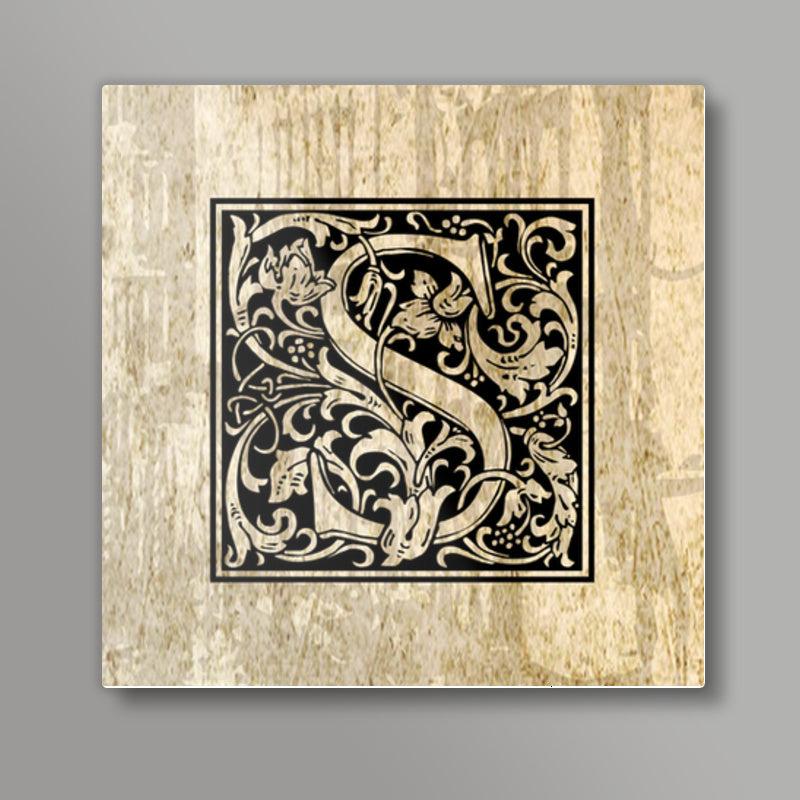 Ornate S Square Art Prints