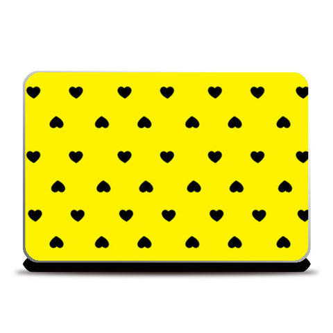 black and yellow Laptop Skins