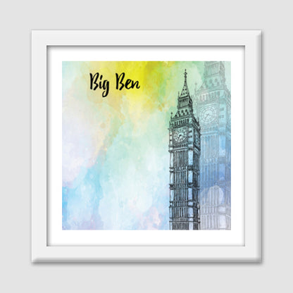 Big Ben - London Premium Square Italian Wooden Frames