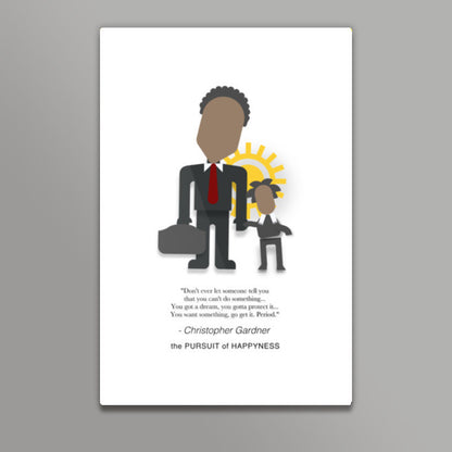 The Pursuit of Happyness |  Minimal Poster | Will Smith | Quotes Wall Art