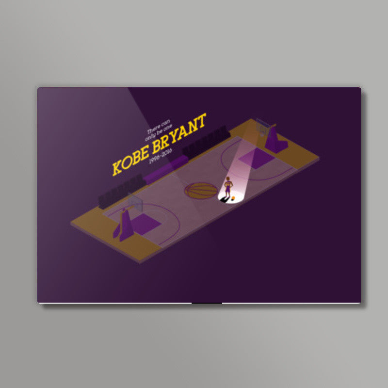 NBA Basketball Kobe Bryant Isometric Minimal Wall Art