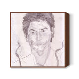 Bollywood superstar SRK Shah Rukh Khan is an immensely spirited actor Square Art Prints