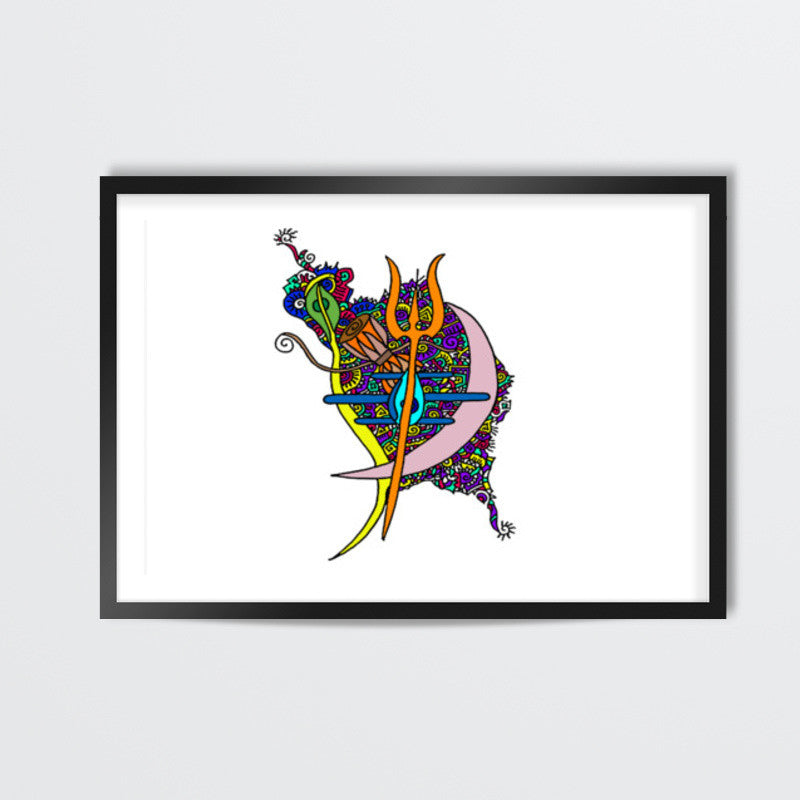 Shiva Abstract Zenscrawl Wall Art