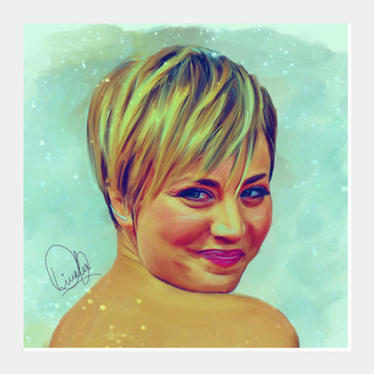 Kaley Cuoco Square Art Prints