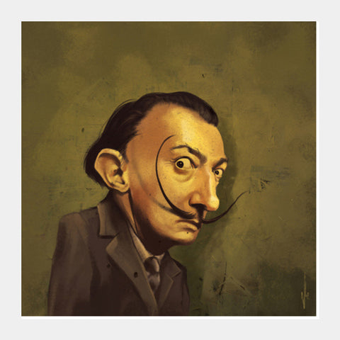 DALI CARICATURE PAINTING Square Art Prints PosterGully Specials