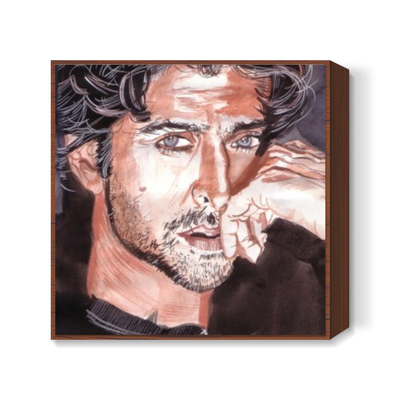 Superstar Hrithik Roshan exudes charisma and promise Square Art Prints