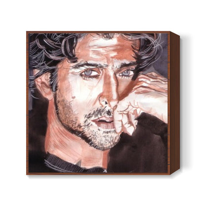 Superstar Hrithik Roshan exudes charisma and promise Square Art Prints