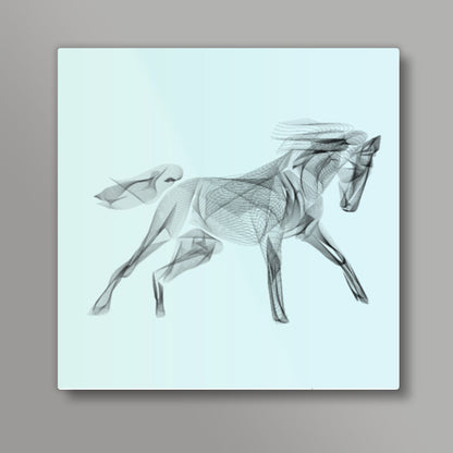 Stallion Line Art Square Print Square Art Prints