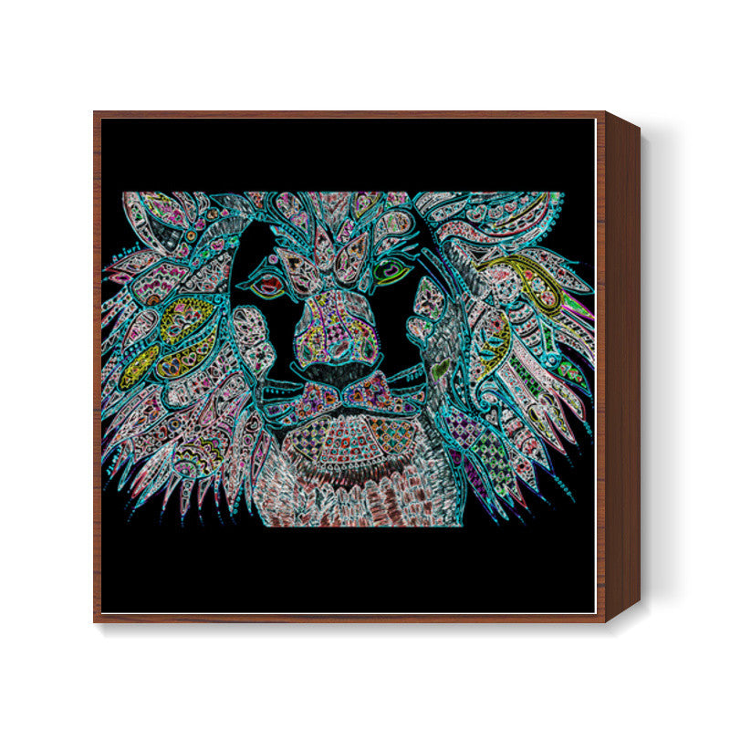 Leo (Neon Sign) Square Art Prints