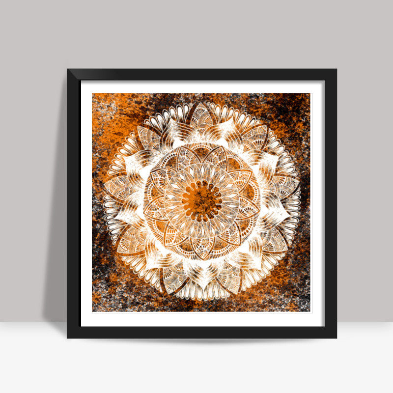 Textured Mandala Square Art Prints