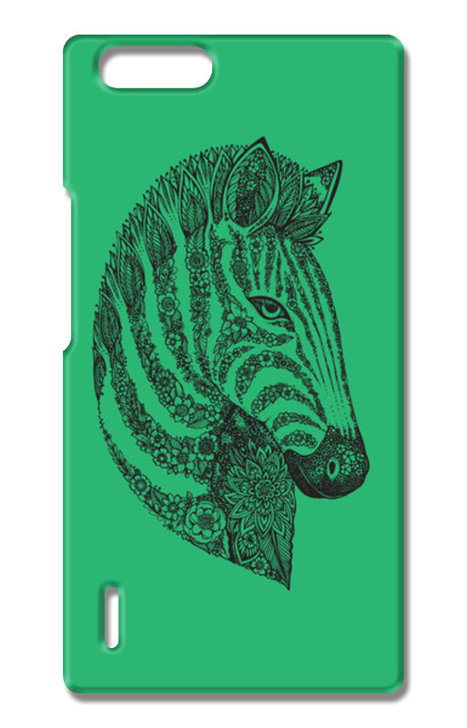 Floral Zebra Head Huawei Honor 6X Cases