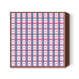 Cute Pink Hearts Plaid Checkered Love Pattern Square Art Prints