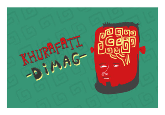 Khurafati Dimag (Pattern Background) Art PosterGully Specials