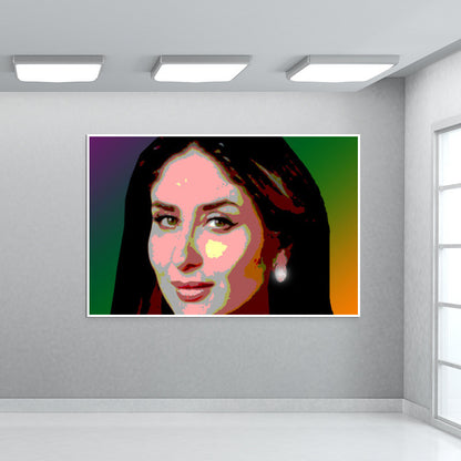 Kareena Kapoor Bollywood Actress Pop Art Portrait Wall Art