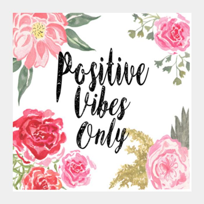 PosterGully Specials, Positive Vibes Only Square Art Prints