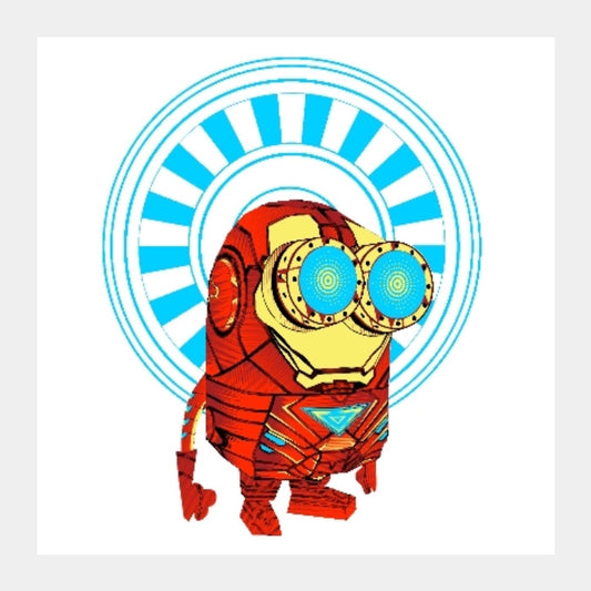 Square Art Prints, Minion in as ironman Square Art | Pradeep chauhan, - PosterGully