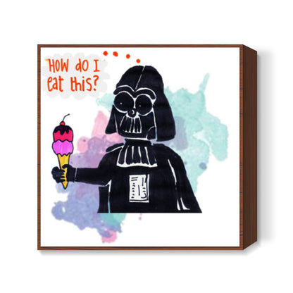 Funny Darth Vader Square Art Prints