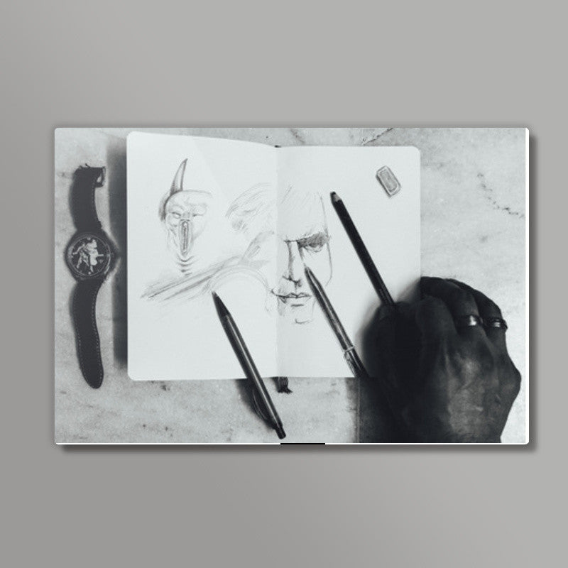 Real and Drawn Art Materials Wall Art