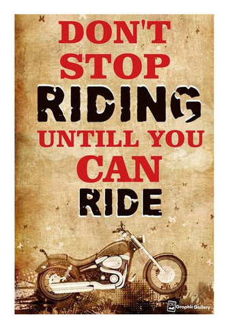 Don't Stop Riding Art PosterGully Specials