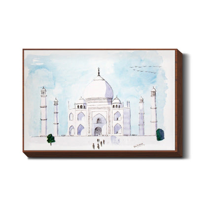 Taj Mahal Agra India watercolor Wall Art
