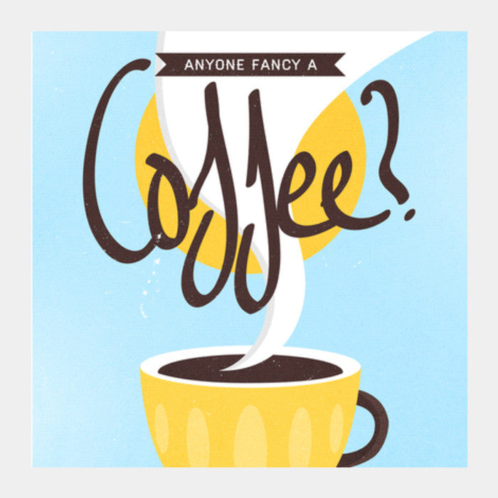 coffee poster Square Art Prints