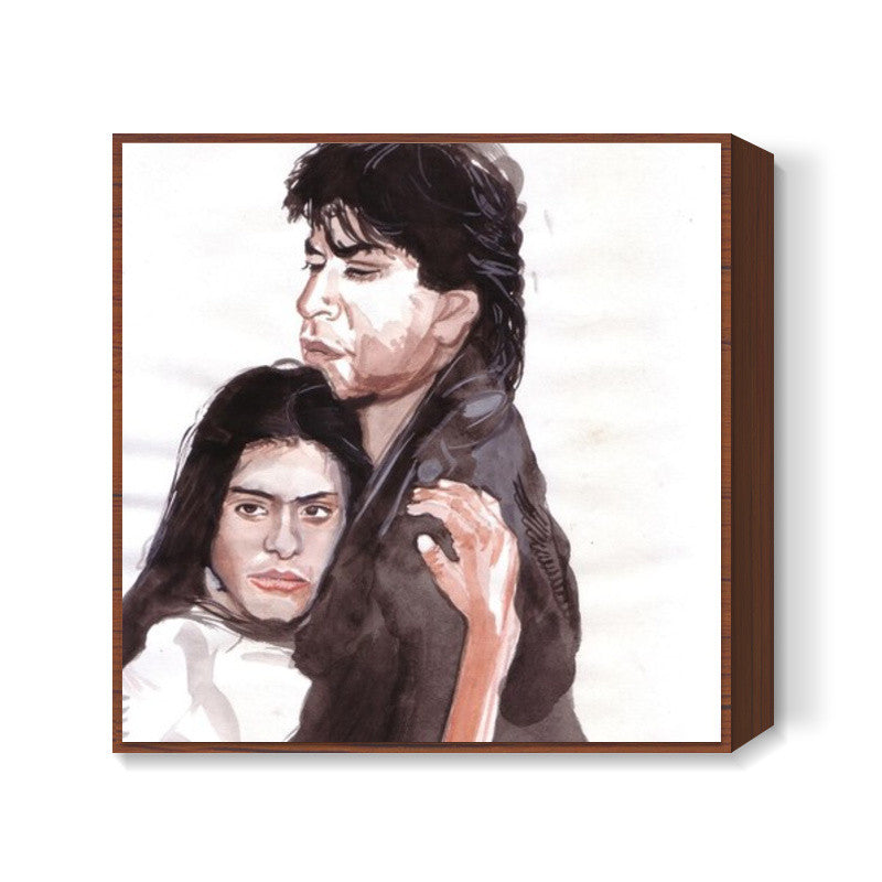 Shah Rukh Khan and Kajol acted well in Dilwale Dulhania Le Jaayenge Square Art Prints