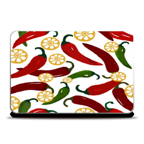 Laptop Skins, Red Green Chillies Food Art Laptop Skins