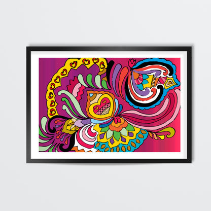 Flower Doodle Design Wall Art