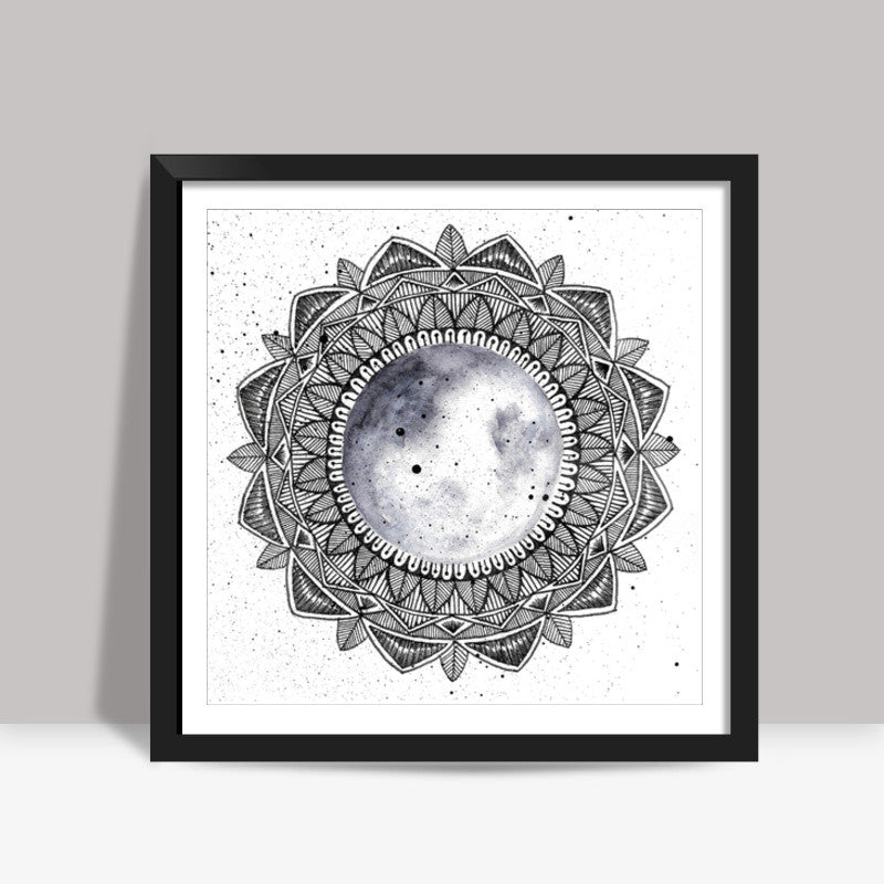 Moon Mandala Square Art Prints