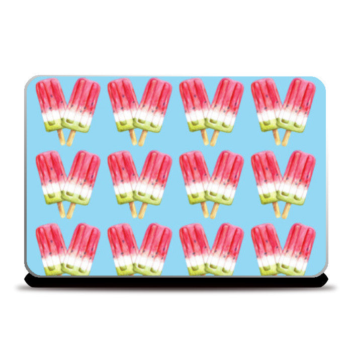 Summer Watermelon Popsicle Watercolor Ice Cream Pattern Laptop Skins
