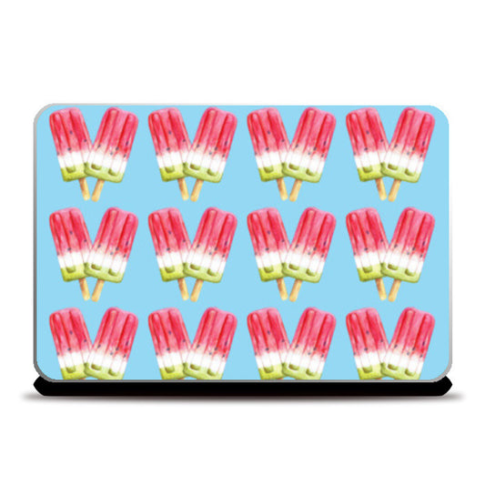 Summer Watermelon Popsicle Watercolor Ice Cream Pattern Laptop Skins