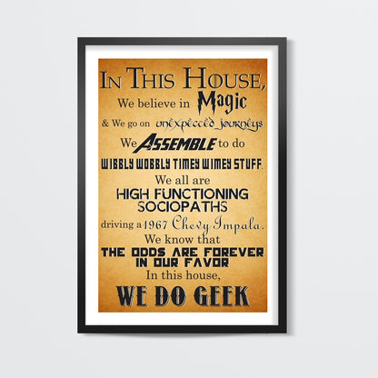 We do Geek  Wall Art