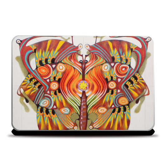 tribal butterfly Laptop Skins