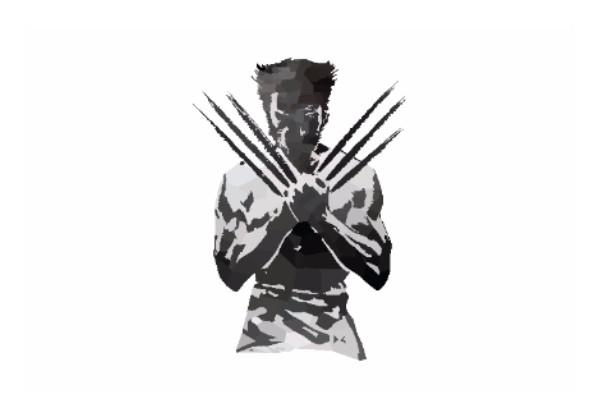 PosterGully Specials, Low Poly Wolverine Wall Art