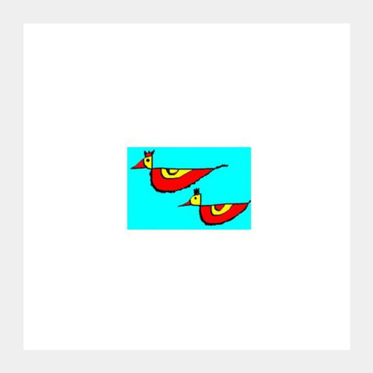 Square Art Prints, BIRDS Square Art Prints
