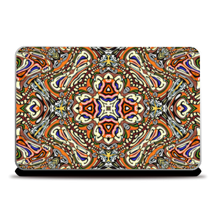 Colorful Abstract Folk Art Laptop Skins