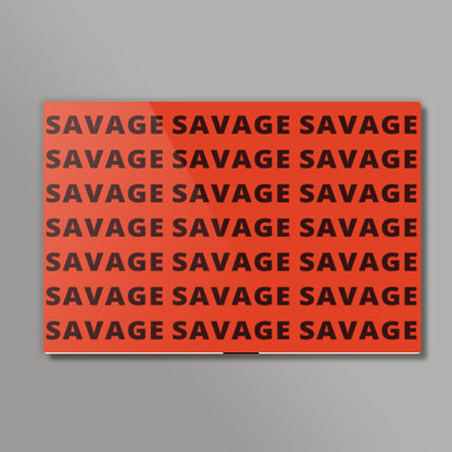 Savage AF Funny Typography Wall Art