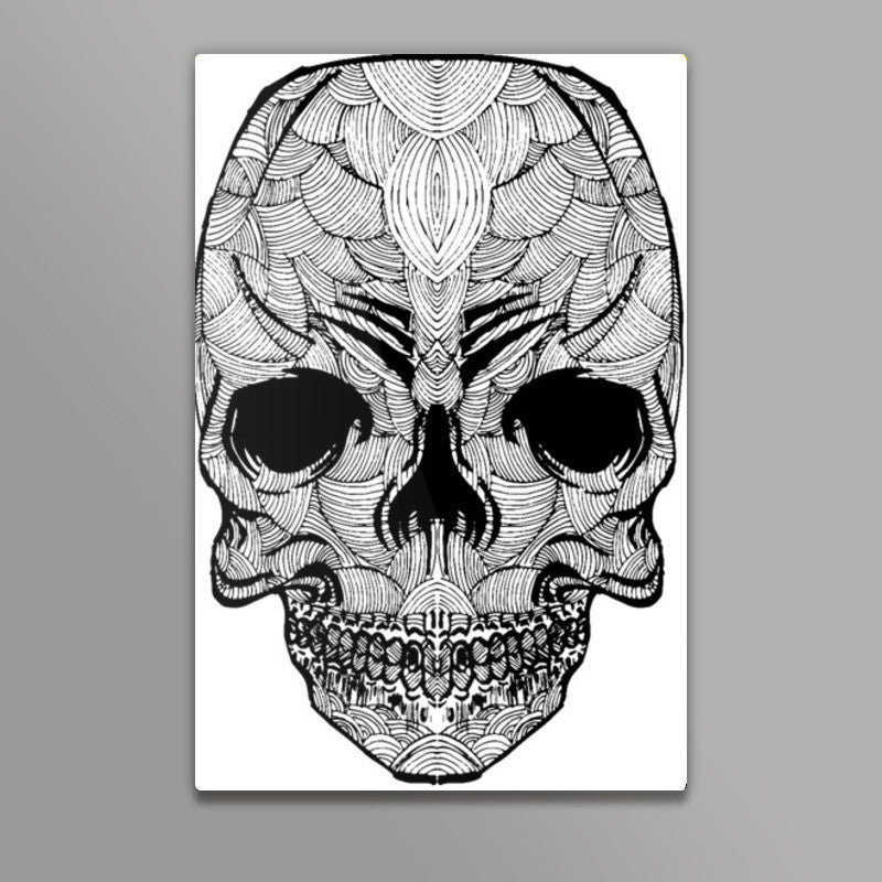 Doodle skull Wall Art | Pradeep Chauhan