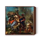 The Abduction of Rebecca by Eugène Delacroix Square Art Prints