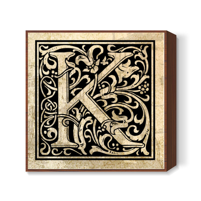 Ornate K Square Art Prints