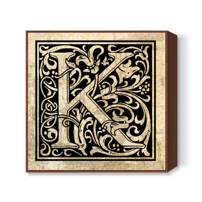 Ornate K Square Art Prints