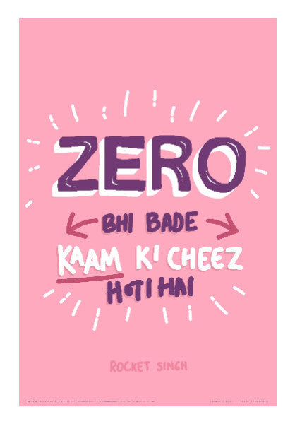 Wall Art, Zero Bade Kaam ki Cheez Poster #YRF #YRFDialogues #YRFMovies, - PosterGully