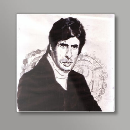 Amitabh Bachchan played the angry young man on screen quite well Square Art Prints