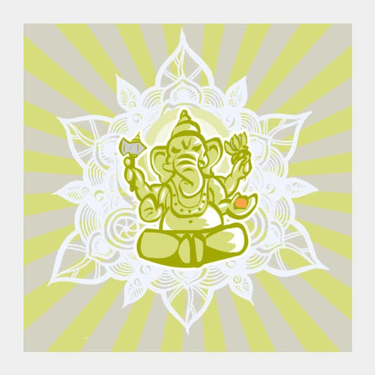 Ganesha Square Art Prints PosterGully Specials