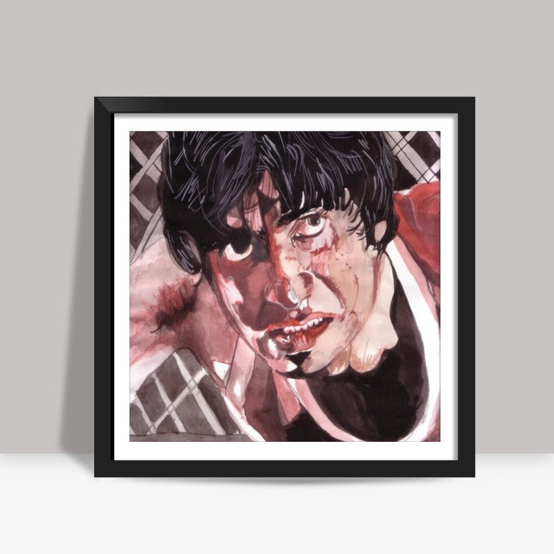 Bollywood superstar Amitabh Bachchan believes in fighting till the very end Square Art Prints