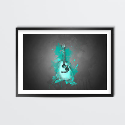 Guitar Splash – Aqua Wall Art